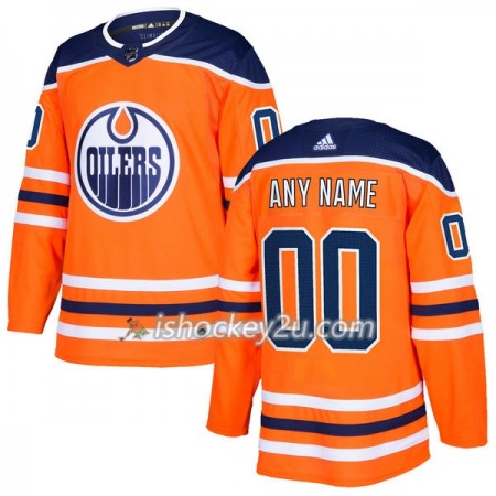 Mænd NHL Edmonton Oilers Trøje Tilpasset Adidas 2017-2018 Royal Authentic